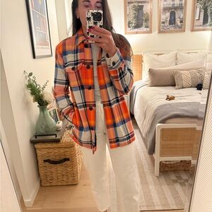 Outerknown | Women’s Blanket Shirt / Shacket in Flame Mav Plaid | Size XS